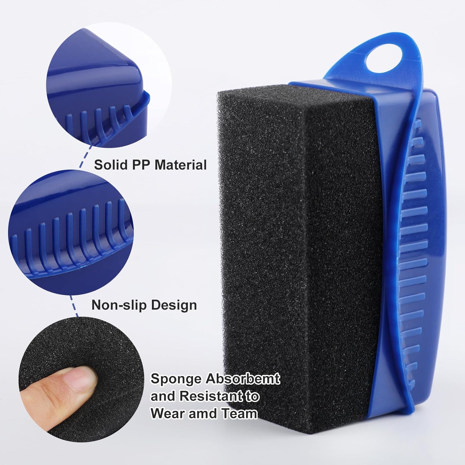 Tire Shine Dressing Applicator Pad – 2PCS Grip Handle Foam Pads for Tire Care & Wax Application