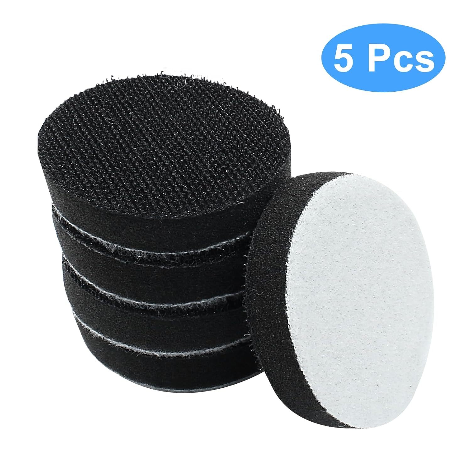 2-Inch Hook and Loop Foam Polishing Pad – 49mm Diameter, 11mm Thickness｜Mini Round Buffing Pad for Polisher & Grinder Tools